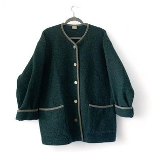 United Colors of Benetton Vintage Knit Button Up Wool Sweater Made in Italy